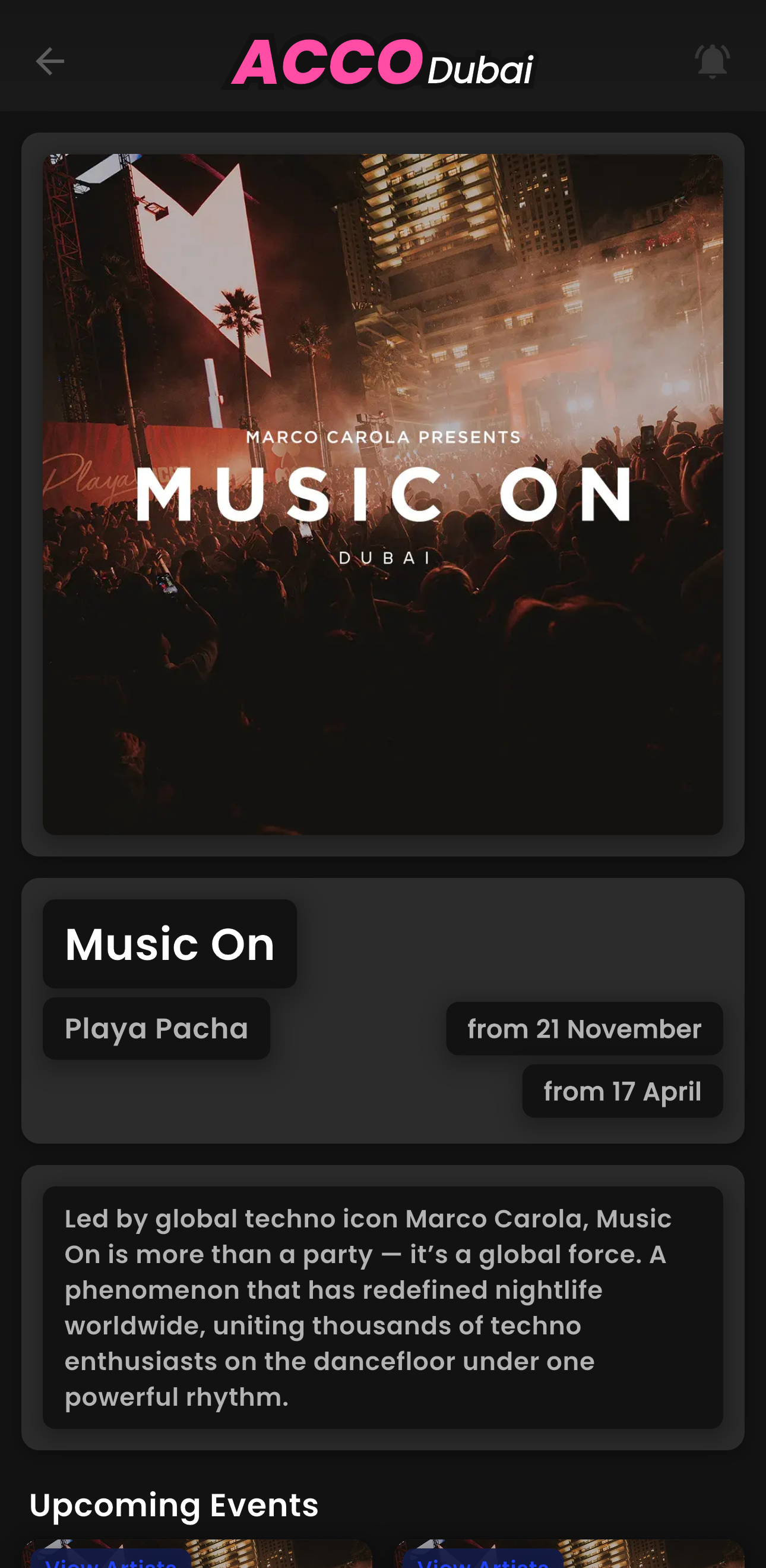ACCO Dubai App - Residency Detail