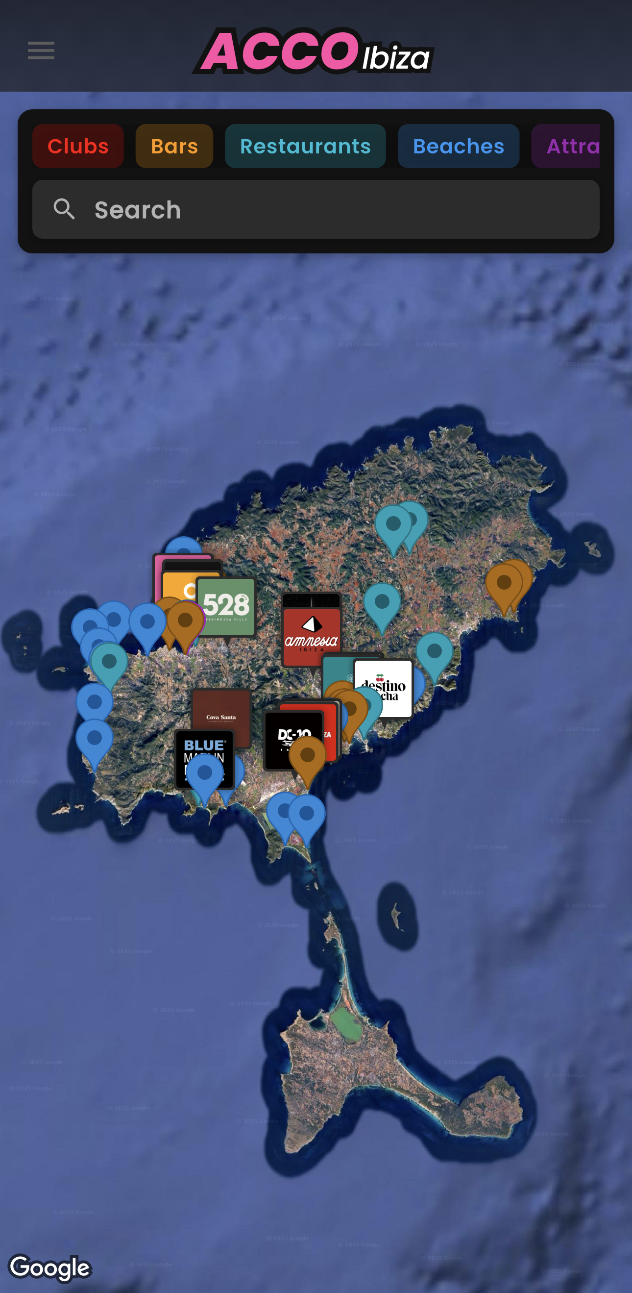 ACCO Ibiza App - Location Map